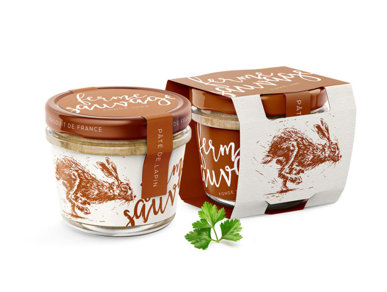 法式Paté肉醬包裝設(shè)計(jì)，運(yùn)用生動的兔子插畫設(shè)計(jì)