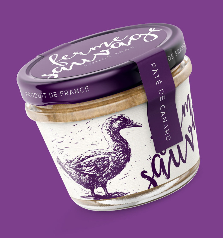 法式Paté肉醬包裝設(shè)計(jì)，運(yùn)用生動的鴨子插畫設(shè)計(jì)