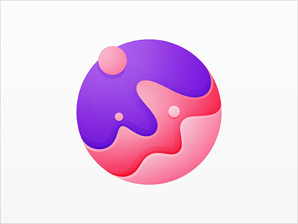 流體徽標設計