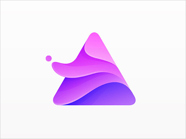 Ombre的-三角徽標設計