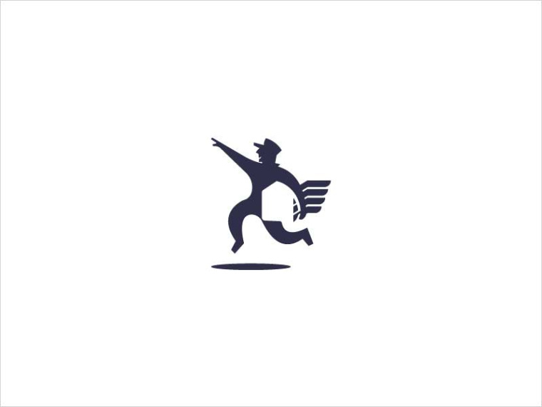 人物撿起標(biāo)志設(shè)計