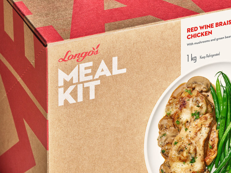Longo''s方便菜包裝設計，新鮮膳食套裝包裝加模塊化標簽，有助于品牌脫穎而出