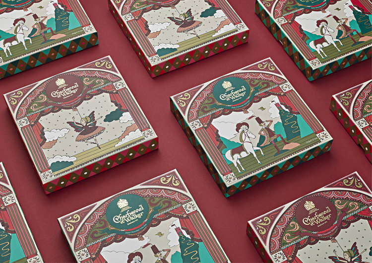 Charbonnel圣誕節(jié)巧克力禮品包裝設計,設計靈感來自芭蕾舞劇院與童話故事 Charbonnel圣誕節(jié)巧克力禮品包裝設計,設計靈感來自芭蕾舞劇院與童話故事