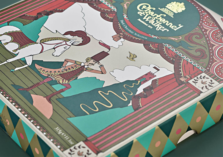 Charbonnel圣誕節(jié)巧克力禮品包裝設計,設計靈感來自芭蕾舞劇院與童話故事 Charbonnel圣誕節(jié)巧克力禮品包裝設計,設計靈感來自芭蕾舞劇院與童話故事