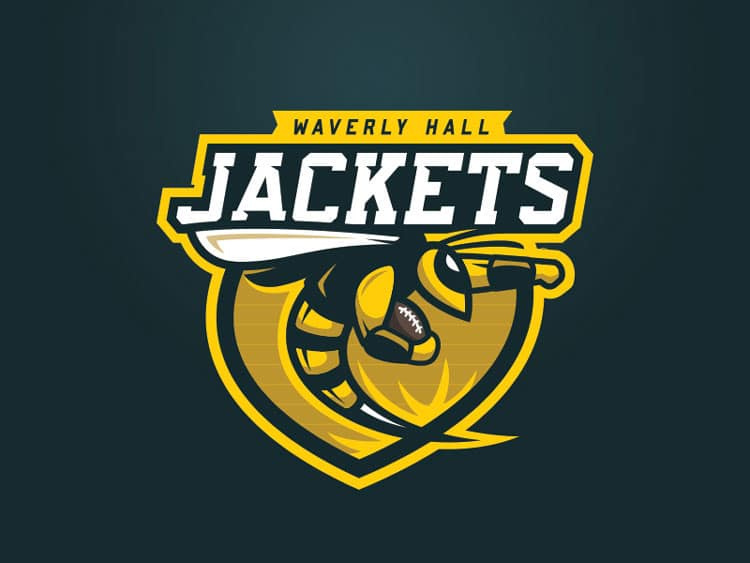 體育標志設計實例-Waverly Hall夾克v2