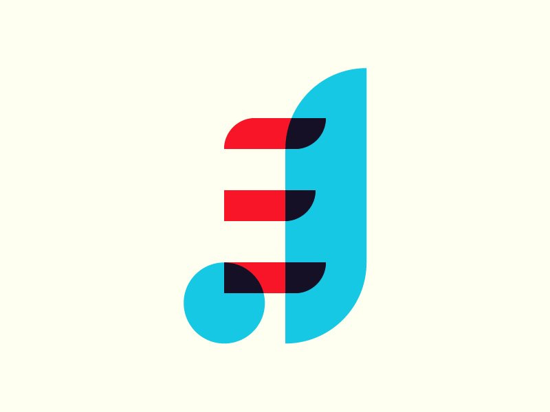 完美配色和創(chuàng)意造型的logo設(shè)計-JE Monogram II