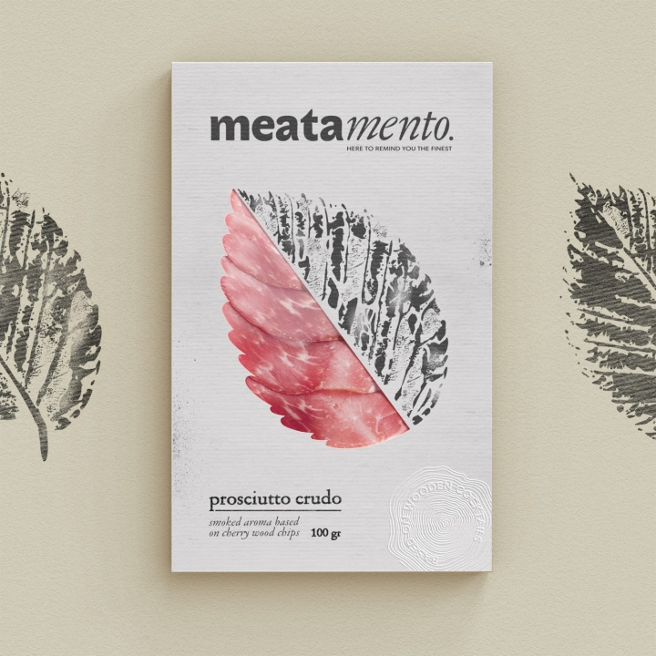 Meatamento熏肉包裝設(shè)計(jì),采用葉子造型的開窗紙盒設(shè)計(jì) Meatamento熏肉包裝設(shè)計(jì),采用葉子造型的開窗紙盒設(shè)計(jì)