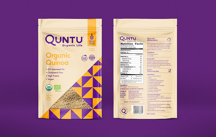 Quntu 有機(jī)生活零食甜點(diǎn)即食食品包裝設(shè)計(jì),靈感源自拉丁美洲的幾何圖案 Quntu 有機(jī)生活零食甜點(diǎn)即食食品包裝設(shè)計(jì),靈感源自拉丁美洲的幾何圖案