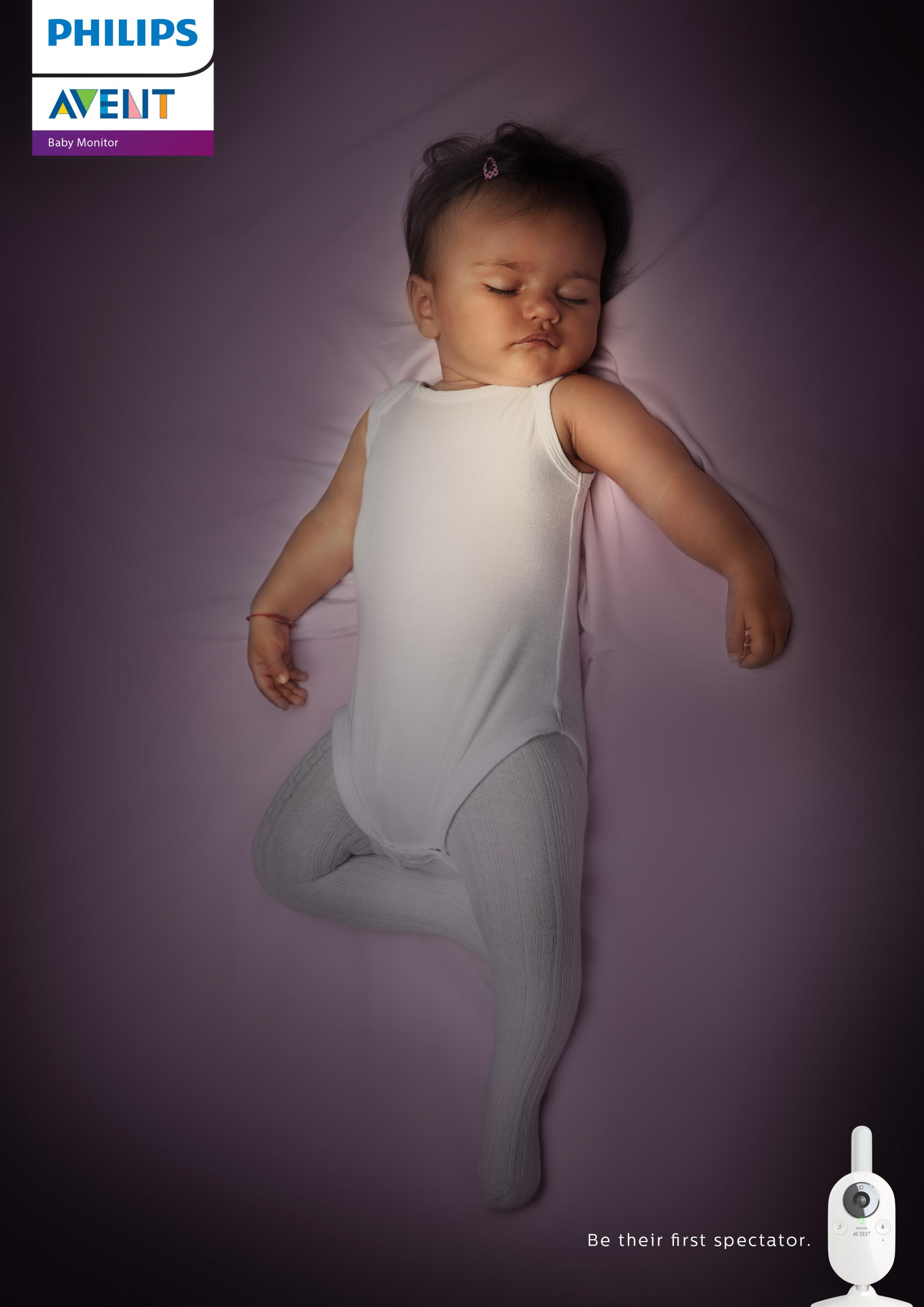 飛利浦Avent監(jiān)控?cái)z像頭平面廣告創(chuàng)意設(shè)計(jì)，幫你能發(fā)現(xiàn)孩子的天賦