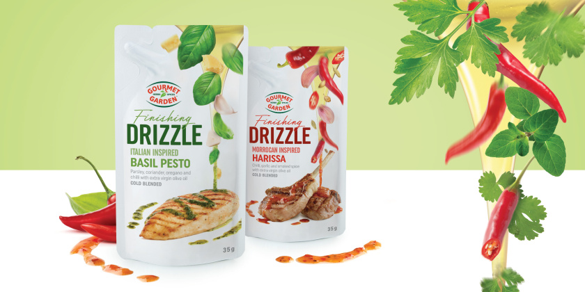 Gourmet Garden美食花園袋裝醬料包包裝設(shè)計(jì)，展現(xiàn)自然清新的美味