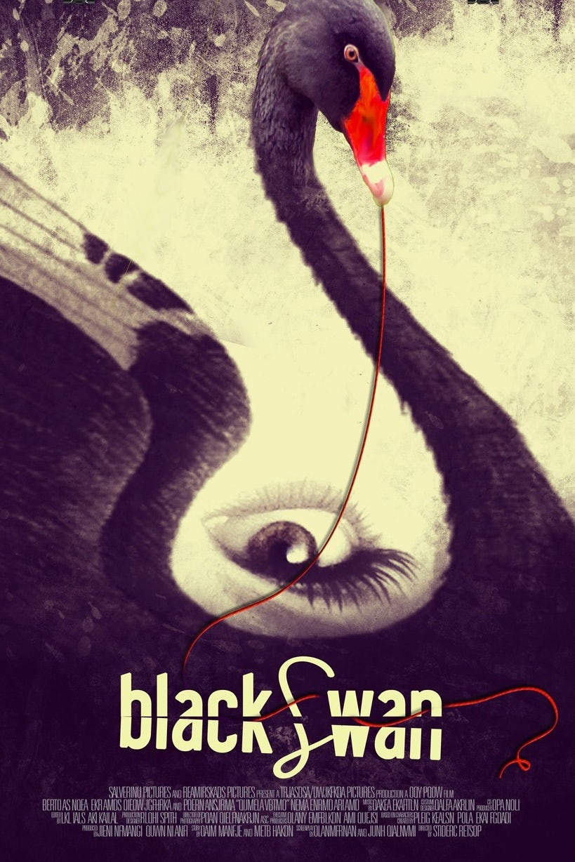 平面設(shè)計(jì)中的超現(xiàn)實(shí)主義-超現(xiàn)實(shí)主義海報(bào)設(shè)計(jì)-顛倒的眼睛，黑天鵝