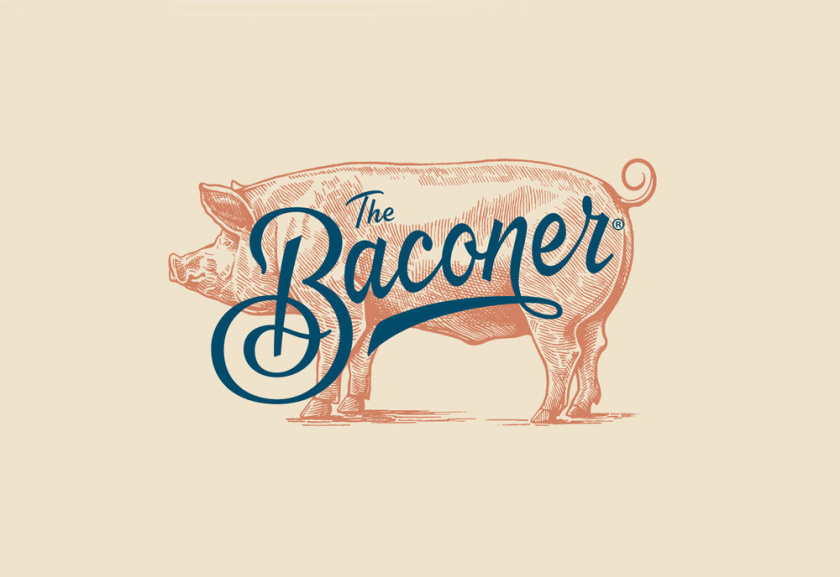 Baconer真空熏肉培根手工品牌形象設(shè)計-logo設(shè)計