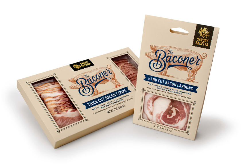 Baconer真空熏肉培根手工品牌形象設(shè)計與包裝設(shè)計，源源的手工味