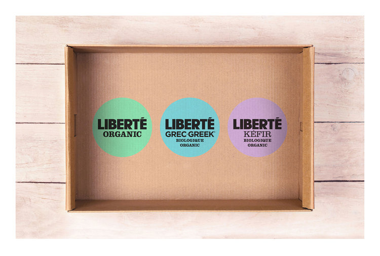 加拿大有機(jī)酸奶Liberté品牌包裝設(shè)計，來自植物學(xué)書籍插圖