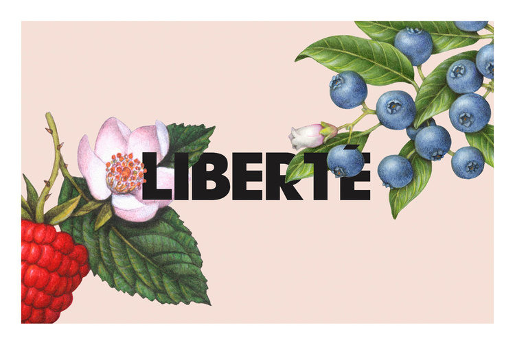 加拿大有機(jī)酸奶Liberté品牌包裝設(shè)計，來自植物學(xué)書籍插圖