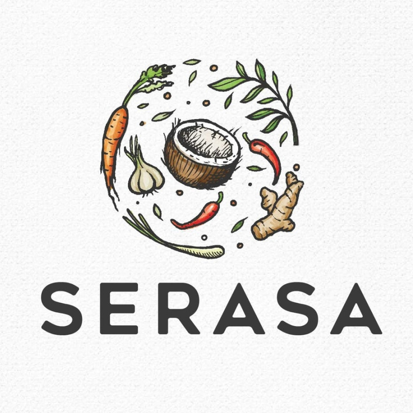 媽媽們喜歡的女性標(biāo)志設(shè)計風(fēng)格-Serasa 素食餐飲標(biāo)志設(shè)計