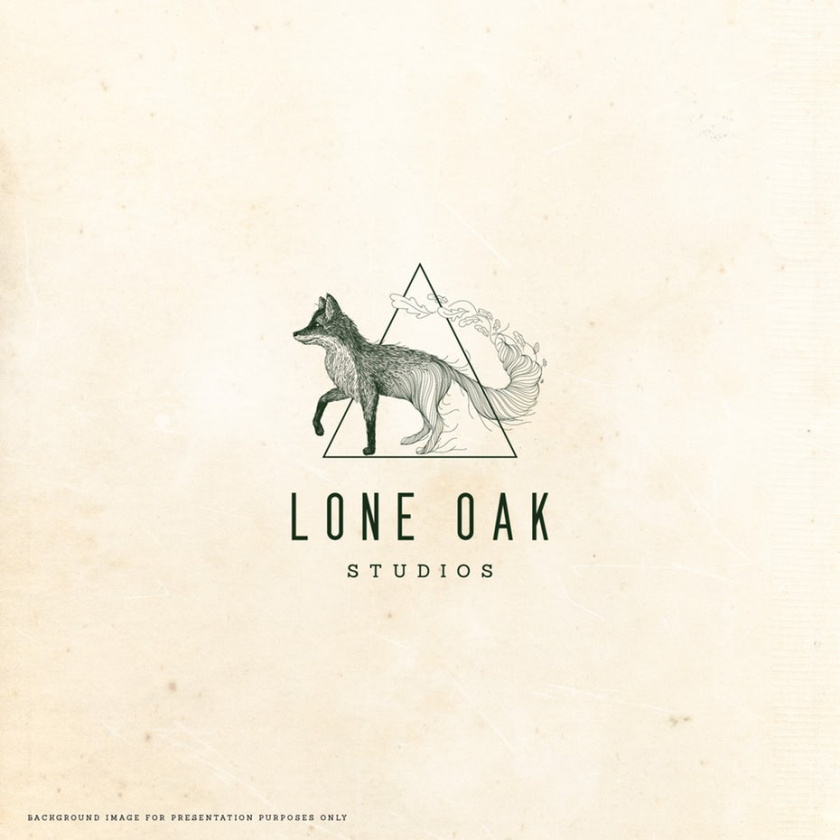 中性現(xiàn)代風(fēng)格標(biāo)志設(shè)計-Lone Oak Studios標(biāo)志設(shè)計