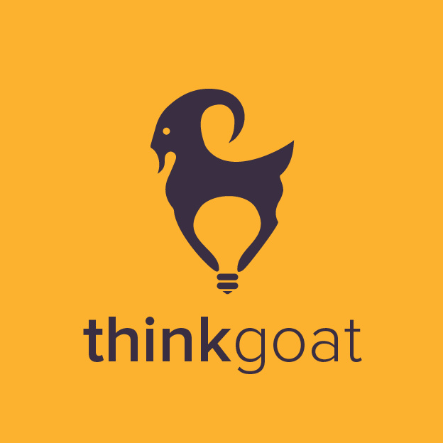科技和電力黃色標(biāo)志-Thinkgoat標(biāo)志logo設(shè)計(jì)