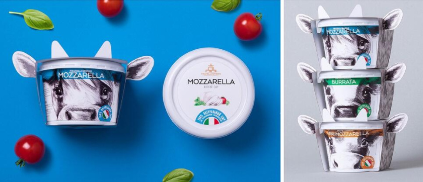 Fratelli Spirini酸奶奶酪包裝設(shè)計(jì),牛耳朵造型增加了產(chǎn)品識(shí)別性 Fratelli Spirini酸奶奶酪包裝設(shè)計(jì),牛耳朵造型增加了產(chǎn)品識(shí)別性