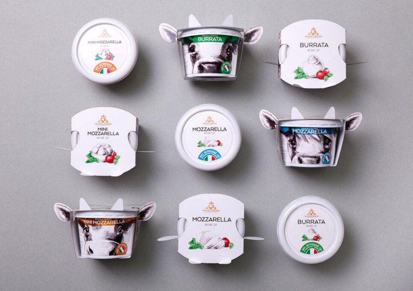 Fratelli Spirini酸奶奶酪包裝設(shè)計(jì),牛耳朵造型增加了產(chǎn)品識(shí)別性 Fratelli Spirini酸奶奶酪包裝設(shè)計(jì),牛耳朵造型增加了產(chǎn)品識(shí)別性