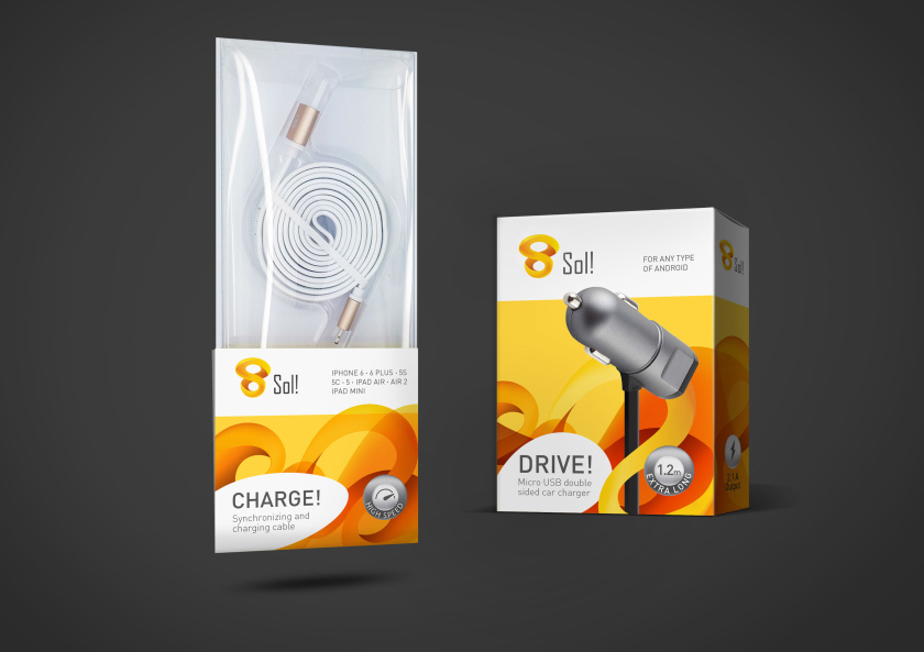 個人IT消費品手機移動配件包裝設(shè)計-索爾 - 陽光，年輕，精力充沛的包裝
