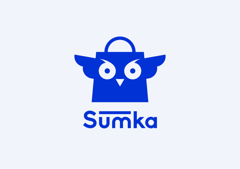 Sumka 商品折扣和促銷優(yōu)惠APP 品牌形象全案策劃設(shè)計-商標(biāo)logo設(shè)計-貓頭鷹+購物袋
