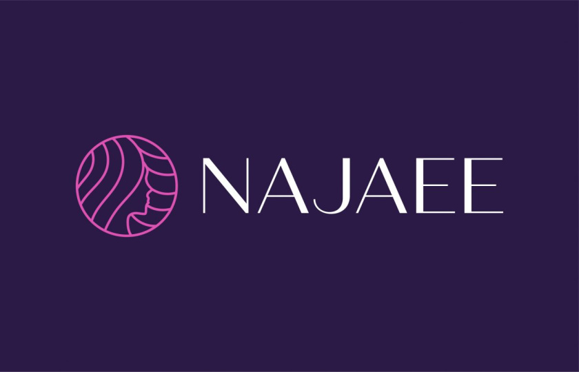Najaee 紡織編織專家品牌形象設計與女人頭像logo設計 Najaee 紡織編織專家品牌形象設計與女人頭像logo設計