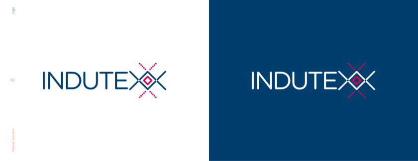 Indutexx 紡織面料品牌logo設(shè)計，幾何線條風格