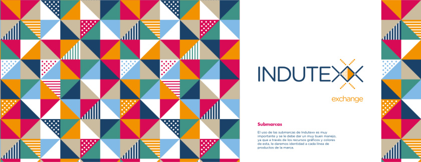 Indutexx 紡織面料品牌vi設(shè)計logo設(shè)計，幾何線條風格