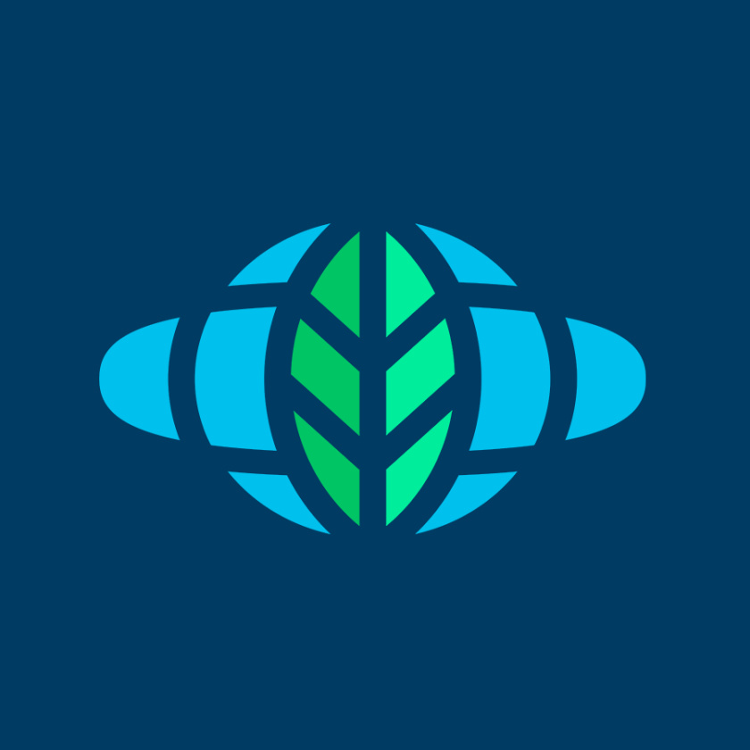 藍綠色收集項目logo設計