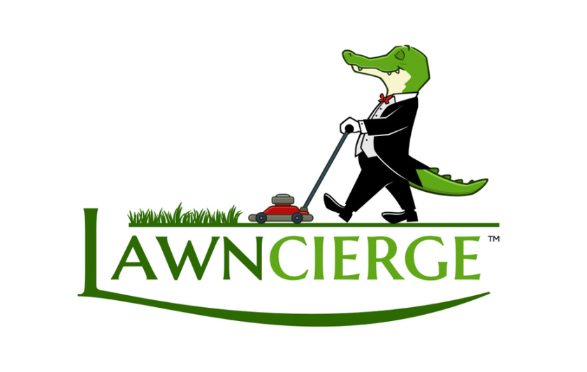 Lawncierge恐龍園丁徽標logo設計