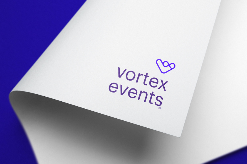 Vortex events事件公關(guān)營銷公司logo設(shè)計vi設(shè)計，線條logo風(fēng)格