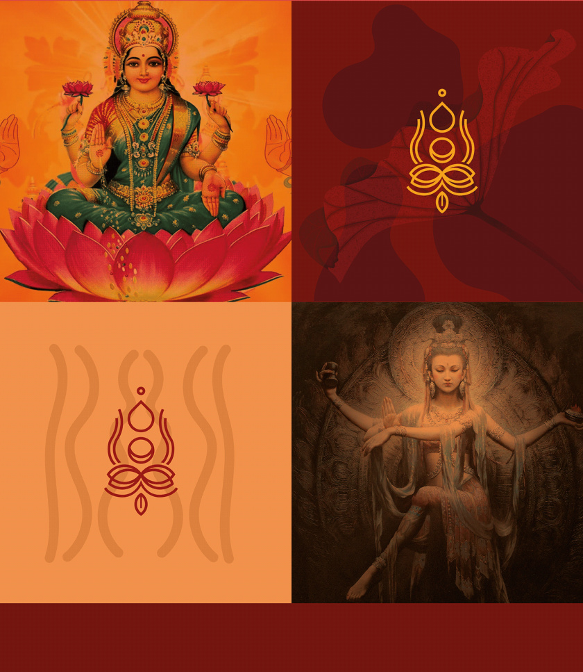 Maha-Laksmi 印度瑜伽舞蹈品牌logo設(shè)計(jì)vi設(shè)計(jì)