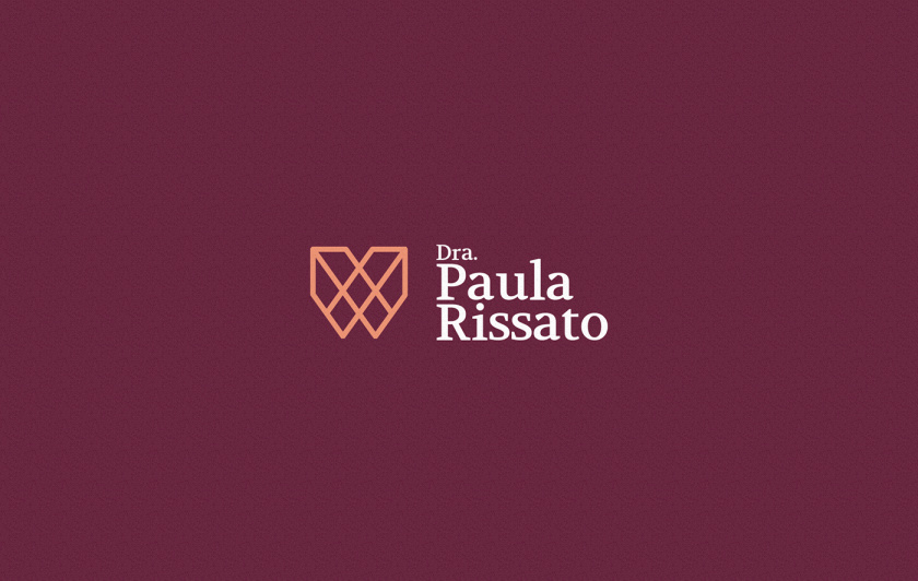Dra. Paula Rissato 牙醫(yī)齒科診所logo設(shè)計(jì)vi設(shè)計(jì)，溫暖的線條風(fēng)格