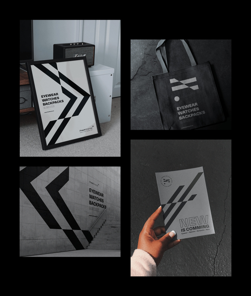 FreshBrands 時尚休閑服飾品牌形象設(shè)計logo設(shè)計,動感的變形F字母+旗幟符號 FreshBrands 時尚休閑服飾品牌形象設(shè)計logo設(shè)計,動感的變形F字母+旗幟符號