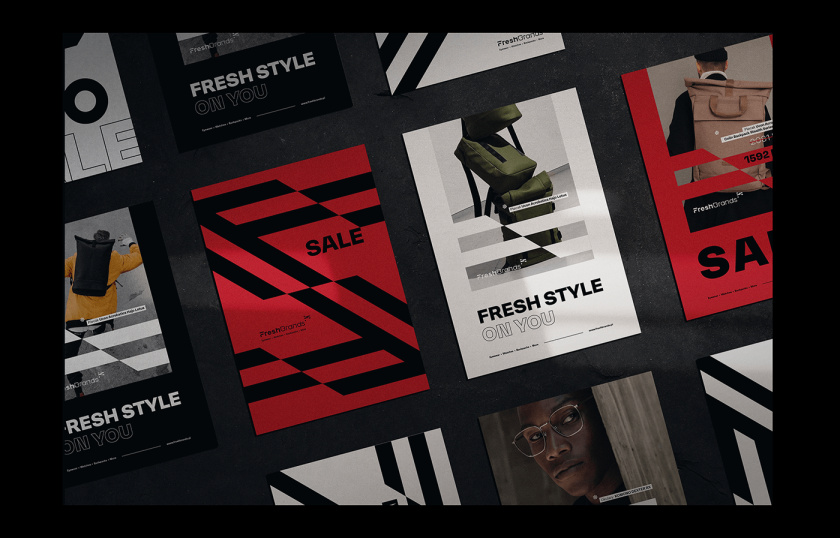 FreshBrands 時尚休閑服飾品牌形象設(shè)計logo設(shè)計,動感的變形F字母+旗幟符號 FreshBrands 時尚休閑服飾品牌形象設(shè)計logo設(shè)計,動感的變形F字母+旗幟符號