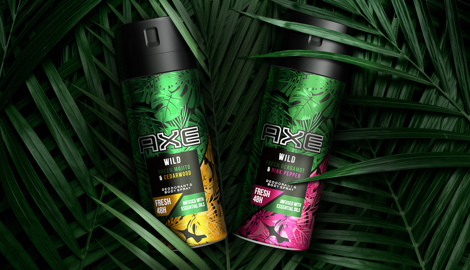 AXE WILD系列身體噴霧劑和洗發(fā)水沐浴露產(chǎn)品包裝設(shè)計(jì)，釋放自然野性