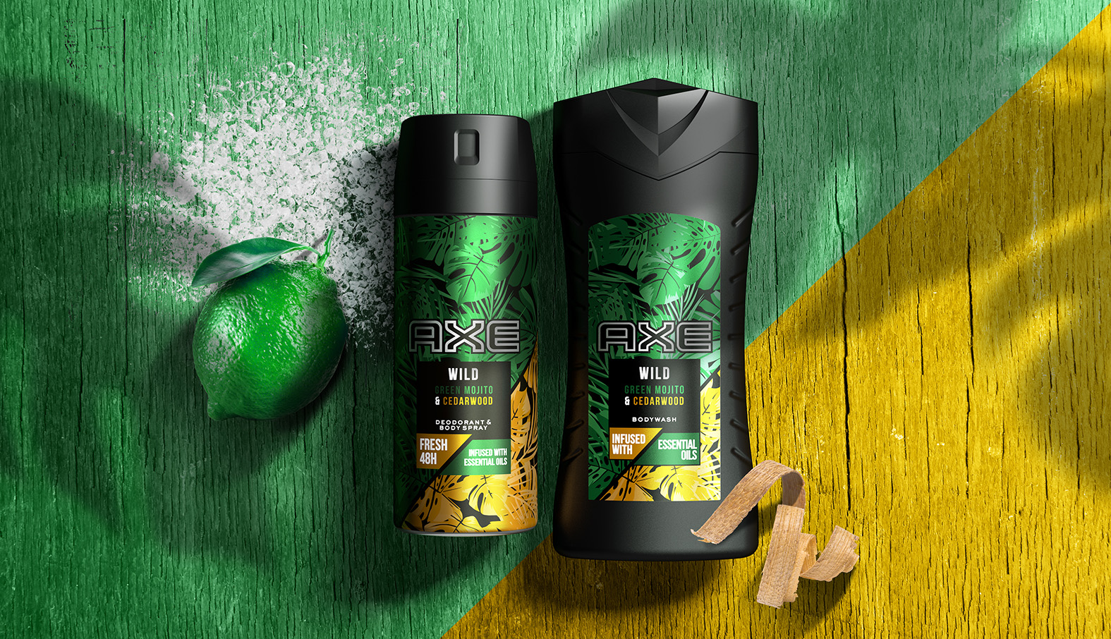 AXE WILD系列身體噴霧劑和洗發(fā)水沐浴露產(chǎn)品包裝設(shè)計(jì),釋放自然野性 AXE WILD系列身體噴霧劑和洗發(fā)水沐浴露產(chǎn)品包裝設(shè)計(jì),釋放自然野性