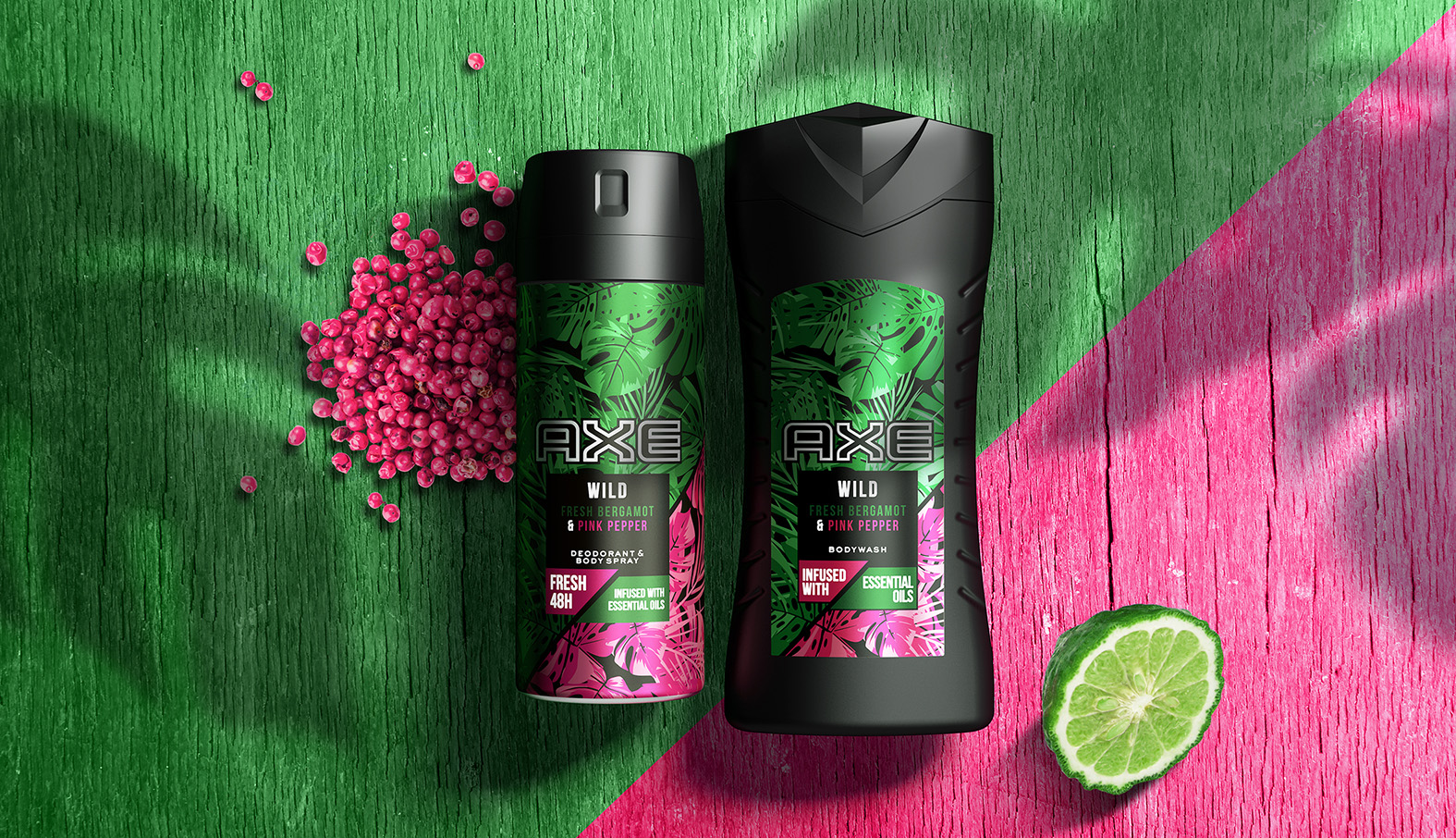 AXE WILD系列身體噴霧劑和洗發(fā)水沐浴露產(chǎn)品包裝設(shè)計(jì),釋放自然野性 AXE WILD系列身體噴霧劑和洗發(fā)水沐浴露產(chǎn)品包裝設(shè)計(jì),釋放自然野性