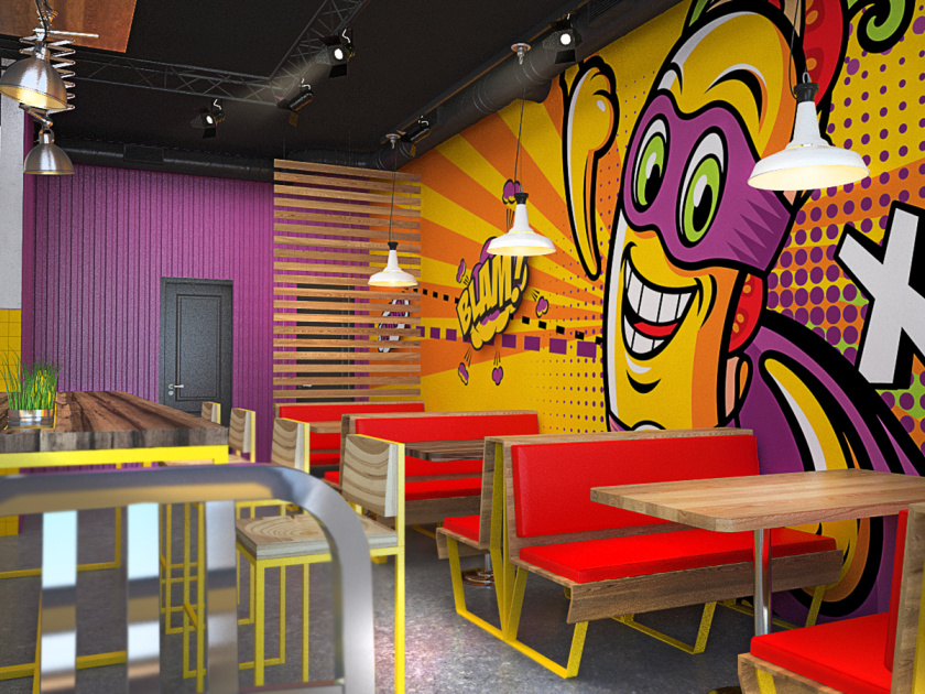 Hoggy三明治吧餐飲品牌設(shè)計-餐廳空間設(shè)計