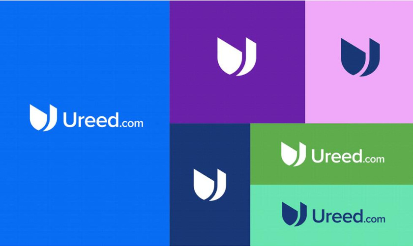 ureed 在線服務(wù)市場平臺網(wǎng)站品牌logo設(shè)計vi設(shè)計，互聯(lián)網(wǎng)科技風(fēng)格