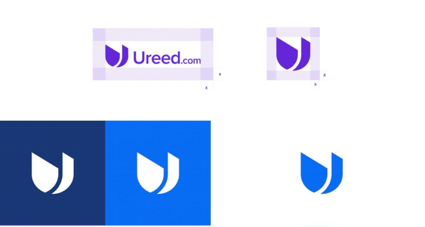 ureed 在線服務(wù)市場平臺網(wǎng)站品牌logo設(shè)計vi設(shè)計，互聯(lián)網(wǎng)科技風(fēng)格