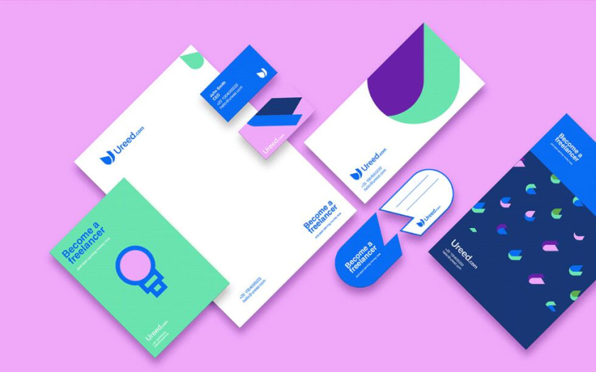 ureed 在線服務(wù)市場平臺網(wǎng)站品牌logo設(shè)計vi設(shè)計，互聯(lián)網(wǎng)科技風(fēng)格