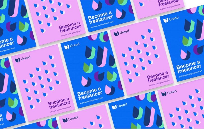 ureed 在線服務(wù)市場平臺網(wǎng)站品牌logo設(shè)計vi設(shè)計，互聯(lián)網(wǎng)科技風(fēng)格