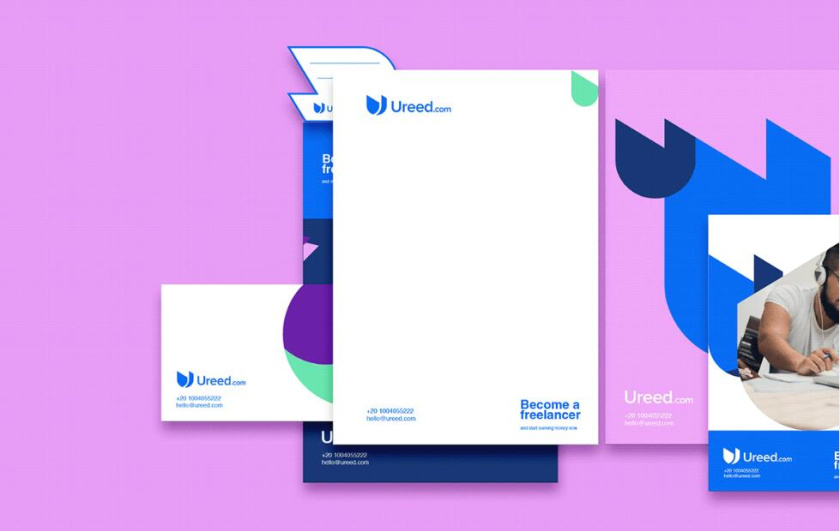 ureed 在線服務(wù)市場平臺網(wǎng)站品牌logo設(shè)計vi設(shè)計，互聯(lián)網(wǎng)科技風(fēng)格