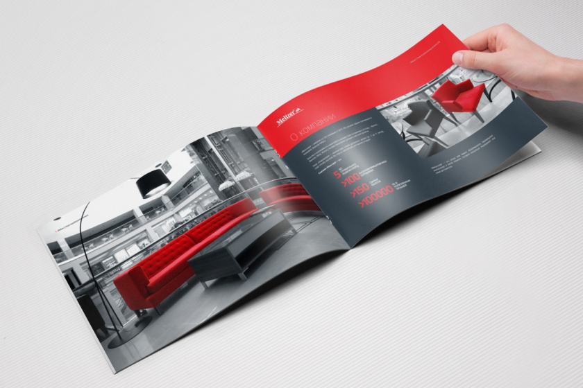 Meltzer家具公司手冊設(shè)計，簡約紅黑風(fēng)格