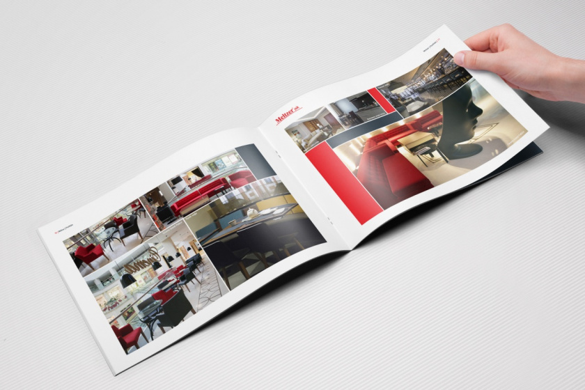 Meltzer家具公司手冊設(shè)計，簡約紅黑風(fēng)格