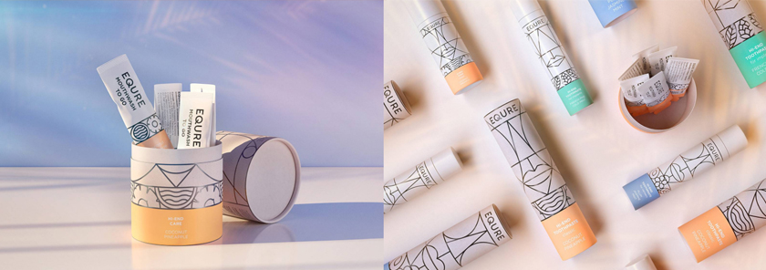 EQURE 牙膏與口腔牙齒護(hù)理產(chǎn)品品牌形象策劃與包裝設(shè)計，源于線條裝飾藝術(shù)風(fēng)格