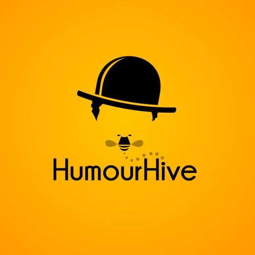 punny幽默蜂巢喜劇標志logo設計