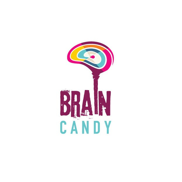 多彩的大腦標志logo設計